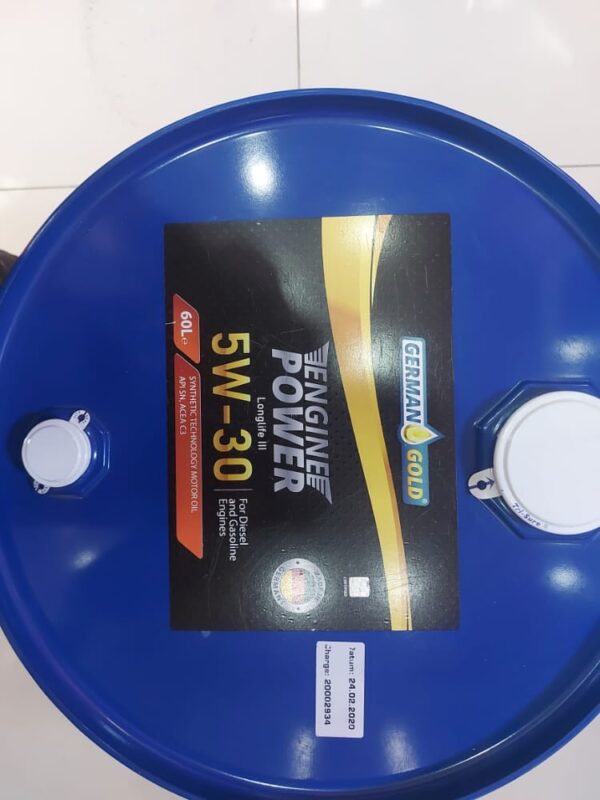 German Gold Engine Power Longlife III 5W-30 (Full Sintético) - 60 Litros Tonelito - Imagen 2