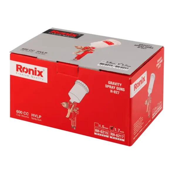 RH-6217 Pistola Pulverizadora de taza plástica y boquilla 1.7mm - Imagen 6