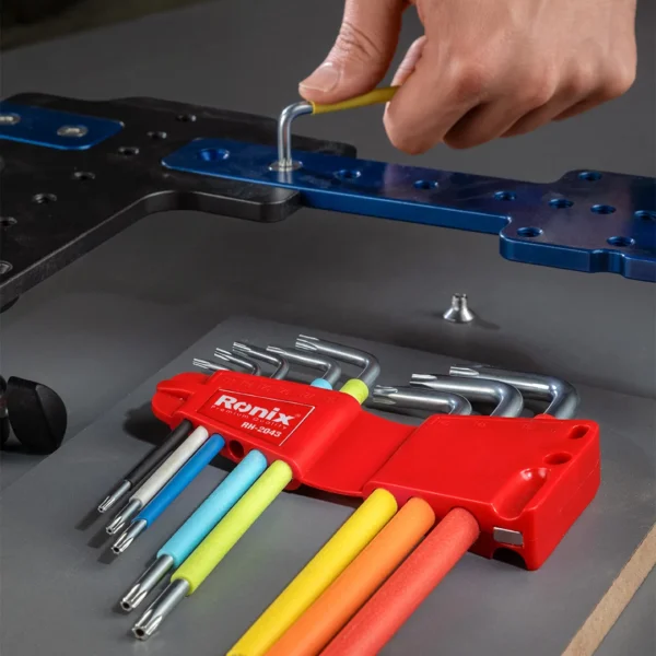 RH-2043 Multi Color Extra Long Arm Torx Key Set (9pcs) - Imagen 9