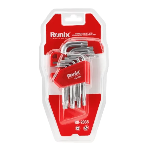 RH-2035 Juego de llaves Torx magnéticas de brazo corto (9 piezas) - Imagen 8