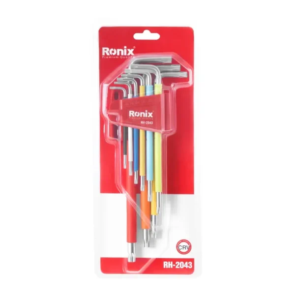 RH-2043 Multi Color Extra Long Arm Torx Key Set (9pcs)